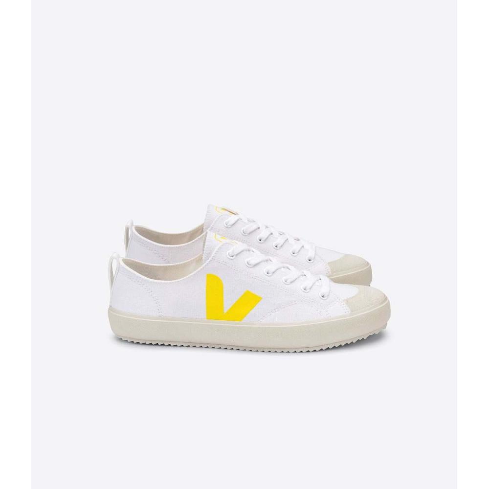 παπουτσια γυναικεια Veja NOVA CANVAS White/Yellow | GR 477RVD